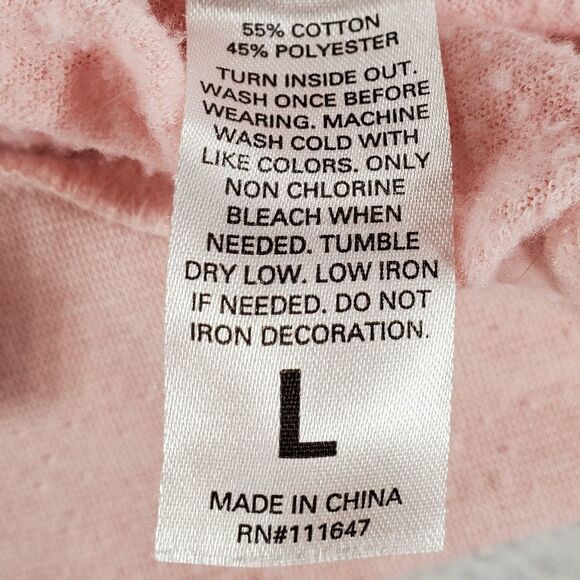 🧚♂️Disney Pink Lion King Long Sleeve Burnout Sweatshirt Large - Picture 7 of 8